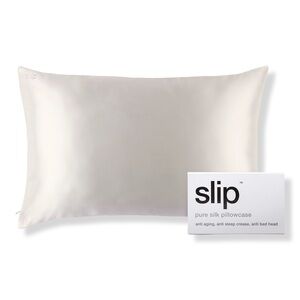 SLIP SILK 100% PURE MOMME SILK QUEEN PILLOWCASE in WHITE NEW IN GIFTABLE BOX!